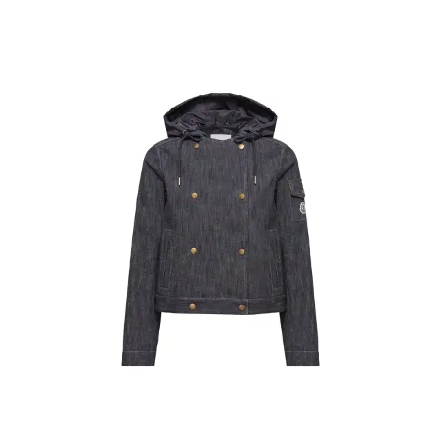 Moncler Diervilla Hooded Double-breasted Denim Jacket