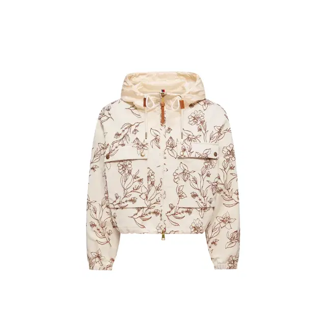 Moncler Nepeta Hooded Floral Print Jacket