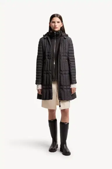 Moncler Menthelong Vertical-quilted Hooded Down Jacket | Thumbnail 3 Moncler Menthelong Vertical-quilted Hooded Down Jacket | Thumbnail 3