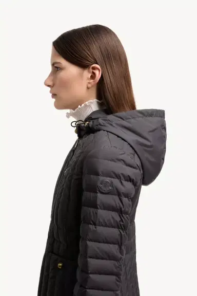 Moncler Menthelong Vertical-quilted Hooded Down Jacket | Thumbnail 4 Moncler Menthelong Vertical-quilted Hooded Down Jacket | Thumbnail 4