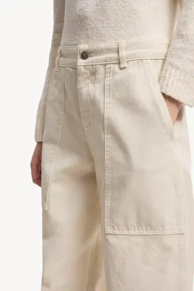 Moncler Leather Logo Cotton Pants | Thumbnail 7 Moncler Leather Logo Cotton Pants | Thumbnail 7