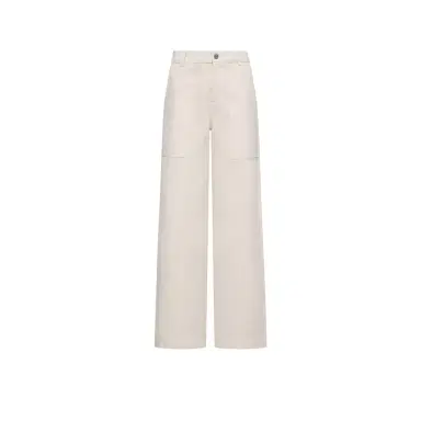 Moncler Leather Logo Cotton Pants | Thumbnail 1 Moncler Leather Logo Cotton Pants | Thumbnail 1
