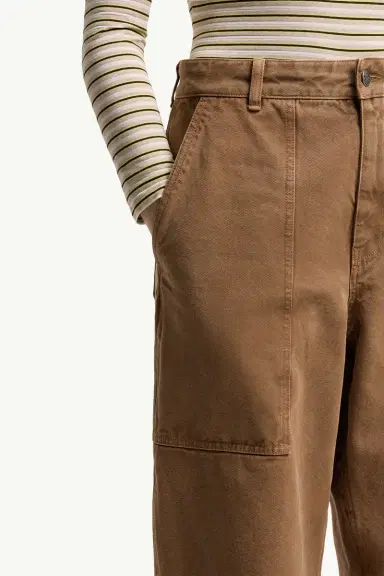 Moncler Leather Logo Cotton Pants | Thumbnail 7 Moncler Leather Logo Cotton Pants | Thumbnail 7