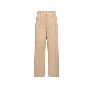 Moncler Cotton Gabardine Wide-leg Tailored Pants | Thumbnail 1 Moncler Cotton Gabardine Wide-leg Tailored Pants | Thumbnail 1