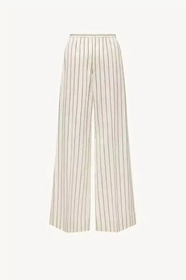 Moncler Striped Cotton & Silk Pants | Thumbnail 2 Moncler Striped Cotton & Silk Pants | Thumbnail 2