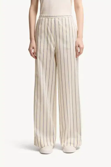Moncler Striped Cotton & Silk Pants | Thumbnail 5 Moncler Striped Cotton & Silk Pants | Thumbnail 5