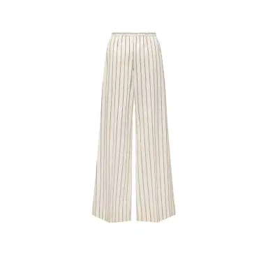 Moncler Striped Cotton & Silk Pants | Thumbnail 1 Moncler Striped Cotton & Silk Pants | Thumbnail 1