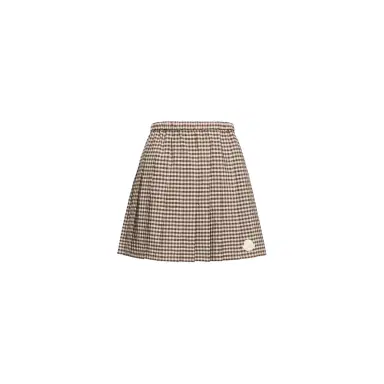 Moncler Vichy Cotton Blend Pleated Mini Skirt | Thumbnail 1