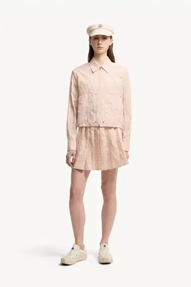 Moncler Vichy Cotton Blend Pleated Mini Skirt | Thumbnail 3