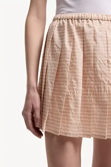 Moncler Vichy Cotton Blend Pleated Mini Skirt | Thumbnail 7