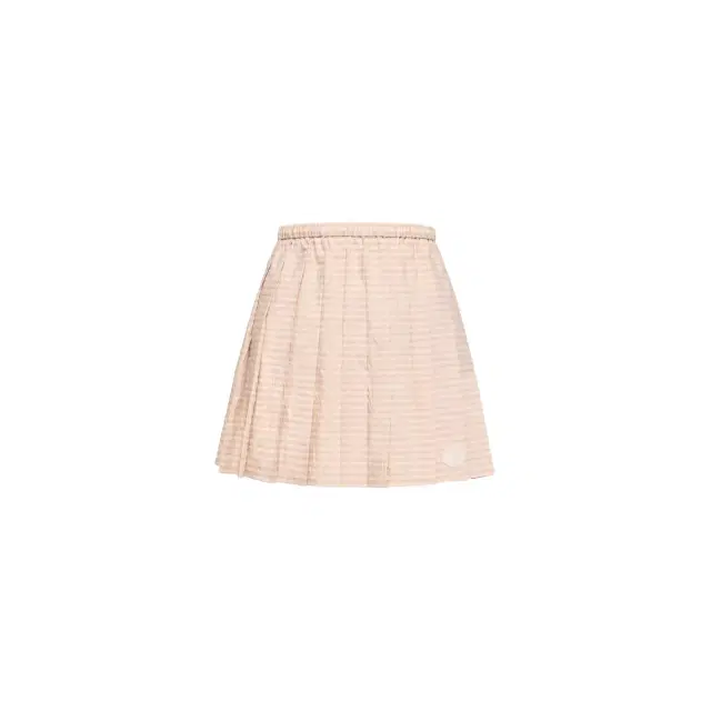 Moncler Vichy Cotton Blend Pleated Mini Skirt
