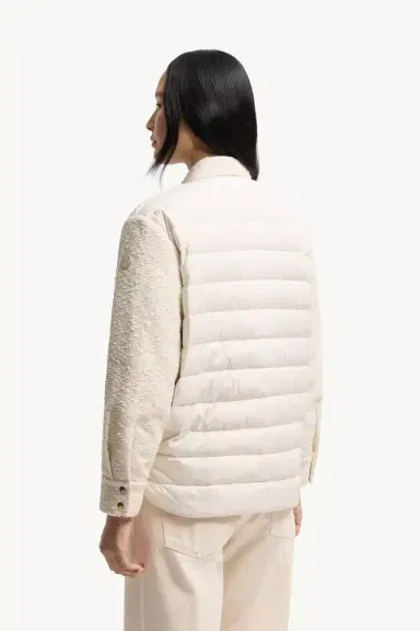 Moncler Cotton Blend Bouclé Down Shirt Jacket | Thumbnail 6