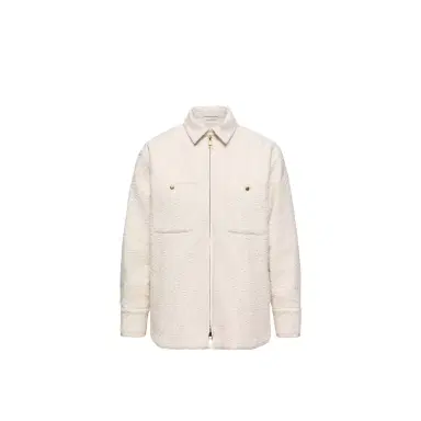 Moncler Cotton Blend Bouclé Down Shirt Jacket | Thumbnail 1