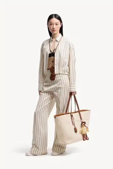 Moncler Striped Cotton & Silk Long Sleeve Shirt | Thumbnail 3 Moncler Striped Cotton & Silk Long Sleeve Shirt | Thumbnail 3