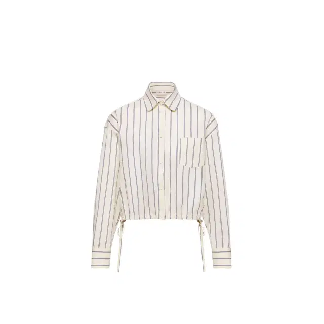 Striped Cotton & Silk Long Sleeve Shirt