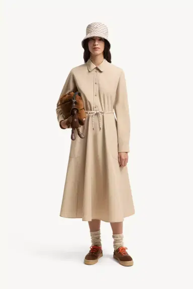 Moncler Poplin Midi Shirt Dress | Thumbnail 3 Moncler Poplin Midi Shirt Dress | Thumbnail 3