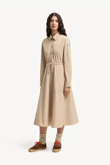 Moncler Poplin Midi Shirt Dress | Thumbnail 5 Moncler Poplin Midi Shirt Dress | Thumbnail 5