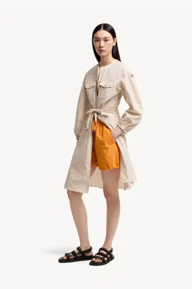 Moncler Pleated Poplin Dress | Thumbnail 3 Moncler Pleated Poplin Dress | Thumbnail 3