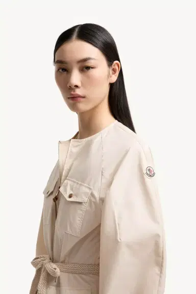 Moncler Pleated Poplin Dress | Thumbnail 4 Moncler Pleated Poplin Dress | Thumbnail 4