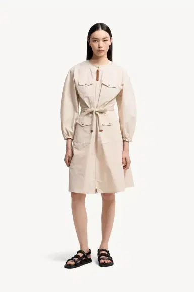 Moncler Pleated Poplin Dress | Thumbnail 5 Moncler Pleated Poplin Dress | Thumbnail 5