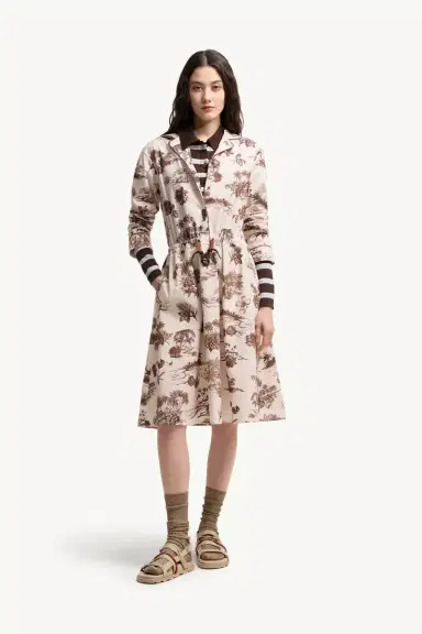 Moncler Floral Knee Length Shirt Dress | Thumbnail 3 Moncler Floral Knee Length Shirt Dress | Thumbnail 3