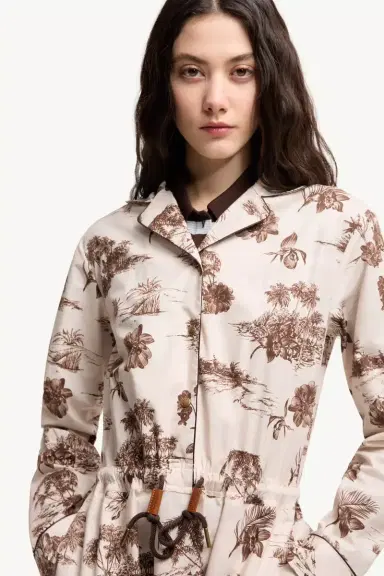 Moncler Floral Knee Length Shirt Dress | Thumbnail 7 Moncler Floral Knee Length Shirt Dress | Thumbnail 7