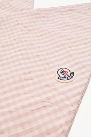 Moncler Padded Cotton Blend Vichy Scarf | Thumbnail 4 Moncler Padded Cotton Blend Vichy Scarf | Thumbnail 4