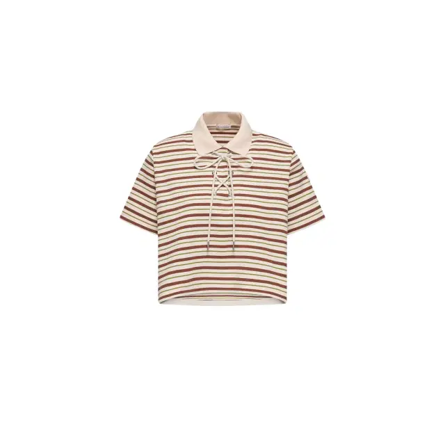 Moncler Striped Cotton Polo Shirt