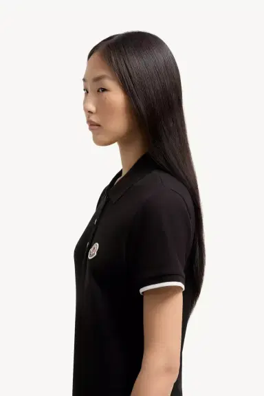 Moncler Logo Cotton Piquet Polo Shirt | Thumbnail 4
