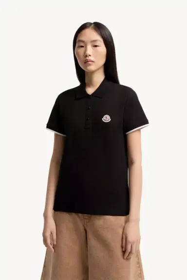 Moncler Logo Cotton Piquet Polo Shirt | Thumbnail 5