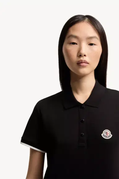Moncler Logo Cotton Piquet Polo Shirt | Thumbnail 7