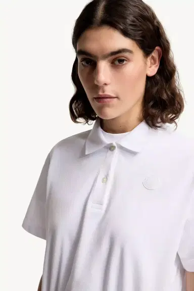 Moncler Cropped Cotton Piquet Polo Shirt | Thumbnail 6