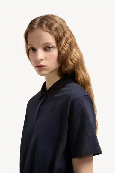 Moncler Cropped Cotton Piquet Polo Shirt | Thumbnail 4