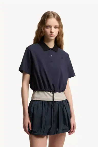 Moncler Cropped Cotton Piquet Polo Shirt | Thumbnail 5
