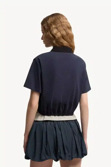 Moncler Cropped Cotton Piquet Polo Shirt | Thumbnail 6