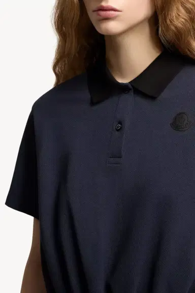 Moncler Cropped Cotton Piquet Polo Shirt | Thumbnail 7