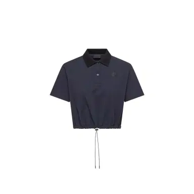 Moncler Cropped Cotton Piquet Polo Shirt | Thumbnail 1