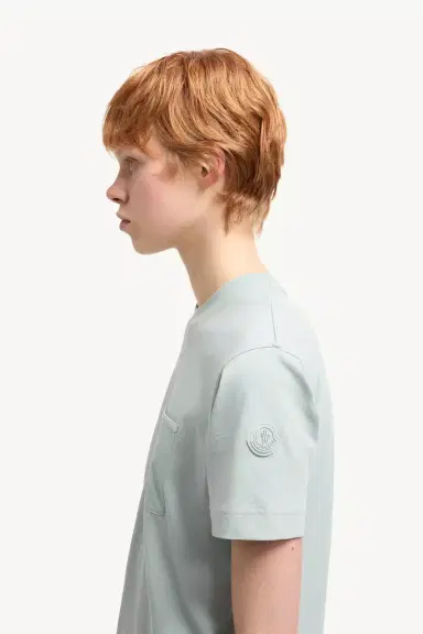 Moncler Cotton Jersey T-shirt With Pleated Pocket | Thumbnail 3