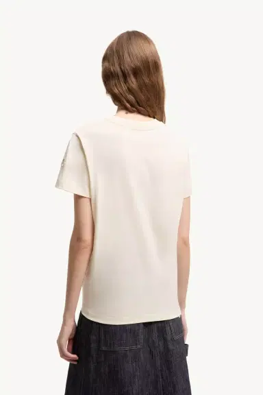 Moncler Embroidered Logo Cotton T-shirt | Thumbnail 6