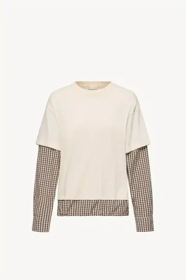 Moncler Layered-effect Vichy Cotton Blend T-shirt | Thumbnail 2