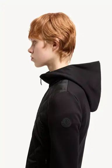 Moncler Cotton Fleece Padded Zip-up Hoodie | Thumbnail 4 Moncler Cotton Fleece Padded Zip-up Hoodie | Thumbnail 4
