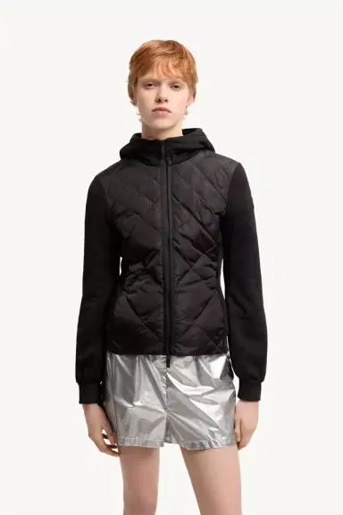 Moncler Cotton Fleece Padded Zip-up Hoodie | Thumbnail 5 Moncler Cotton Fleece Padded Zip-up Hoodie | Thumbnail 5