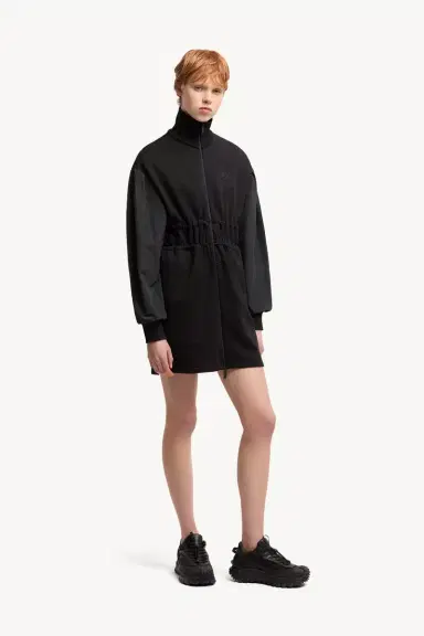 Moncler Cotton Fleece Sweatshirt Zip-up Dress | Thumbnail 5 Moncler Cotton Fleece Sweatshirt Zip-up Dress | Thumbnail 5