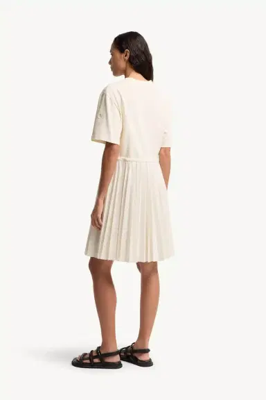 Moncler Pleated Cotton Midi Dress | Thumbnail 5 Moncler Pleated Cotton Midi Dress | Thumbnail 5