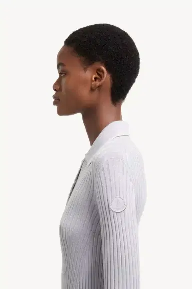 Moncler Wool Long Sleeve Polo Shirt | Thumbnail 4
