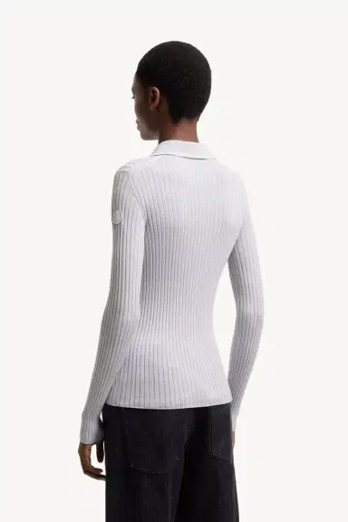 Moncler Wool Long Sleeve Polo Shirt | Thumbnail 6
