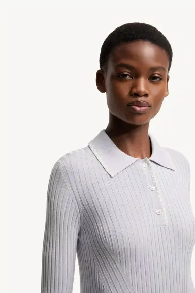 Moncler Wool Long Sleeve Polo Shirt | Thumbnail 7