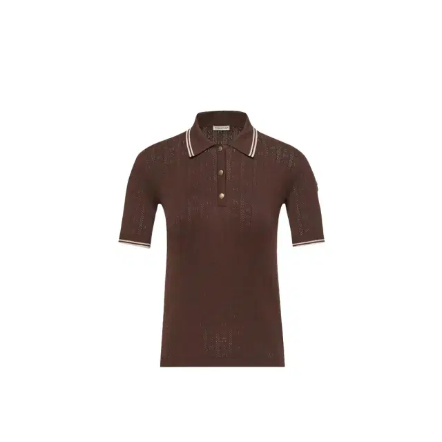 Moncler Rhombus & Logo Pattern Cotton Polo Shirt
