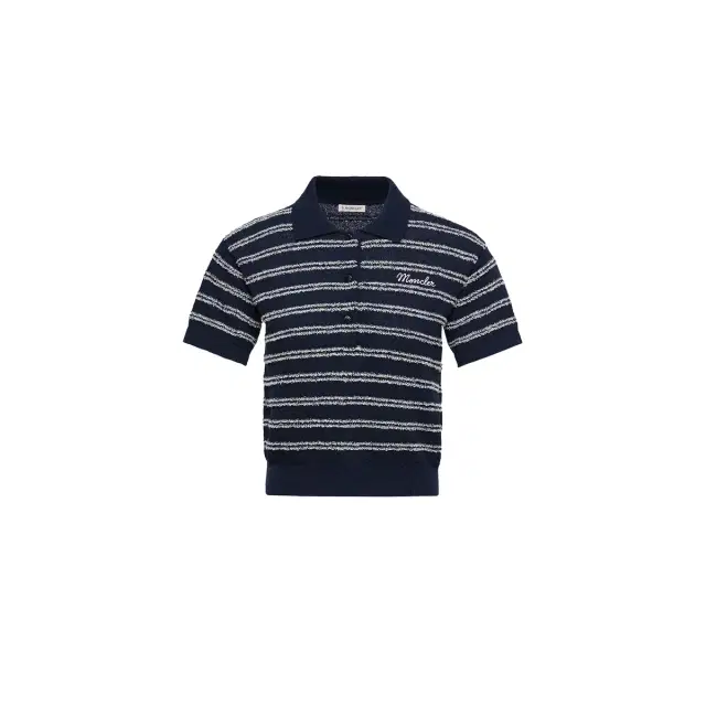 Moncler Cotton Blend Bouclé Crêpe Polo Shirt