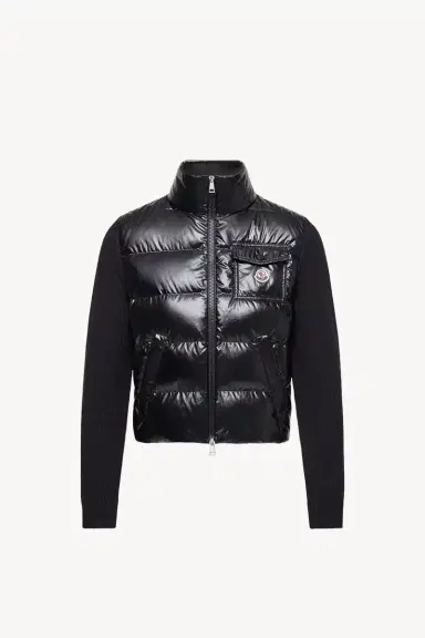 Moncler Padded Zip-up Wool Cardigan | Thumbnail 2